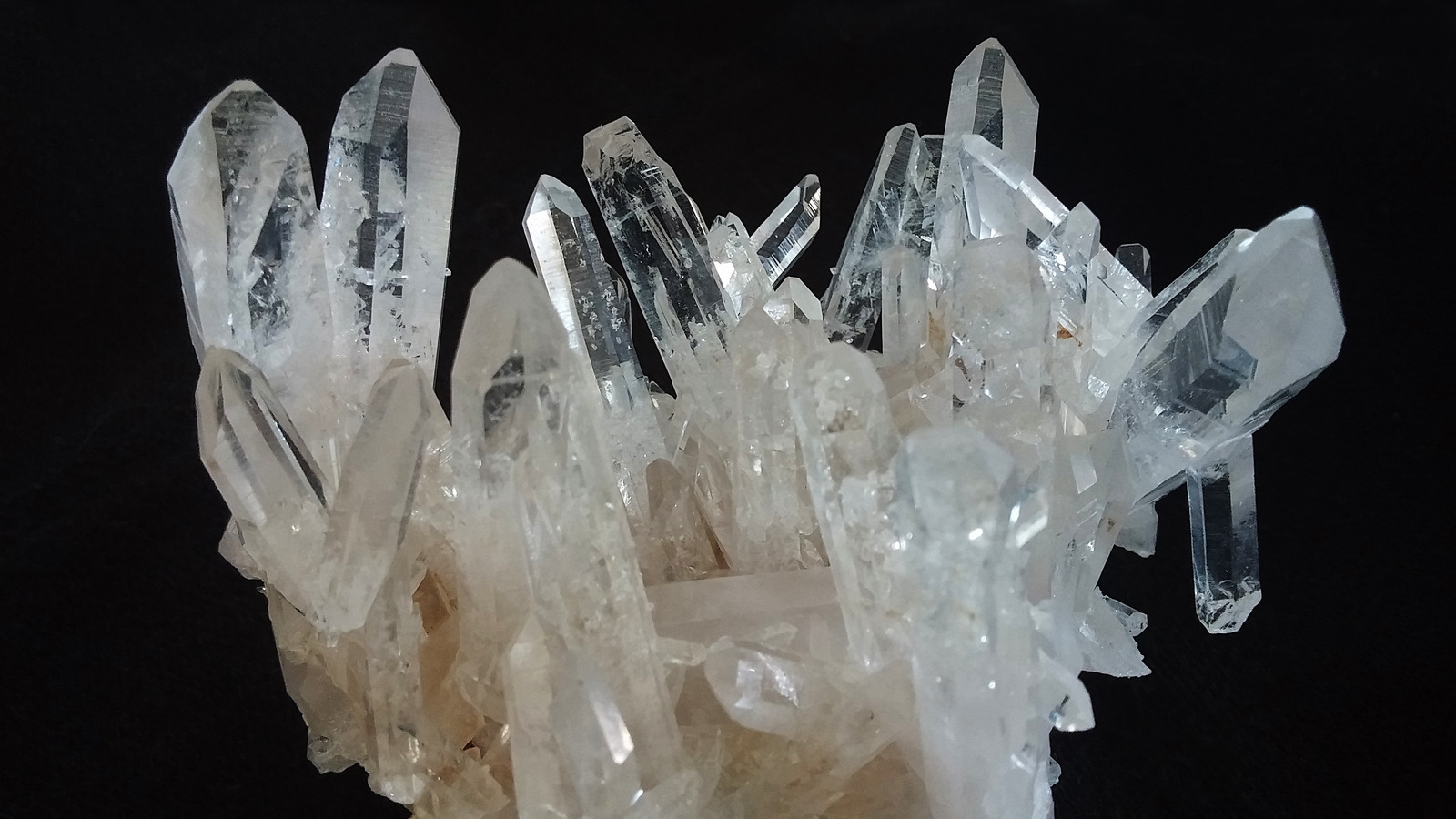 Canva Cluster of White Crystals - Clarity